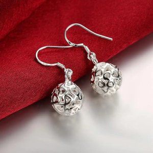 925 Sterling Silver classic fine ball earrings for Women Luxury Fashion …